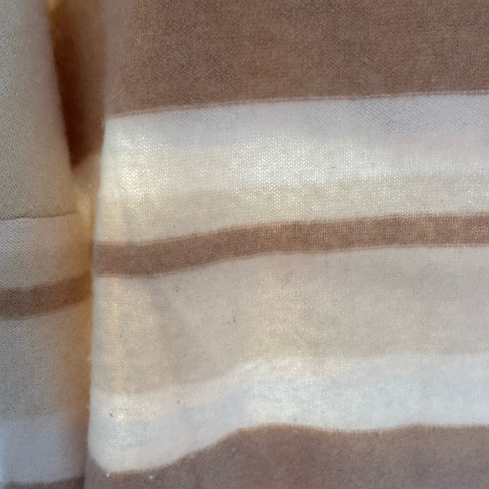 Vince Cream and Brown Striped Cashmere Sweater - Picture 2 of 5